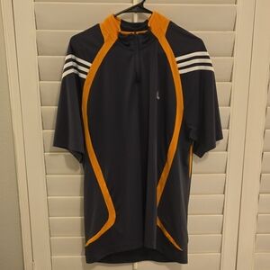 Adidas Originals Navy and Orange Men's Shirt